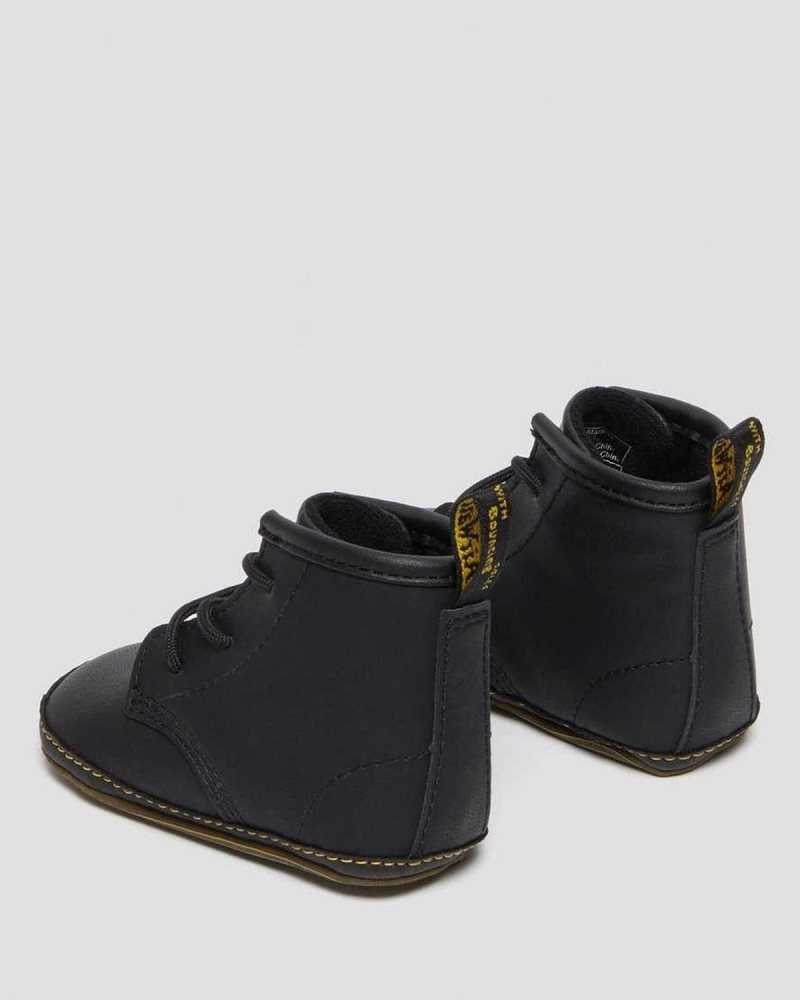 Dr Martens Newborn 1460 Auburn Leather Booties Black | 02KIGWSFL