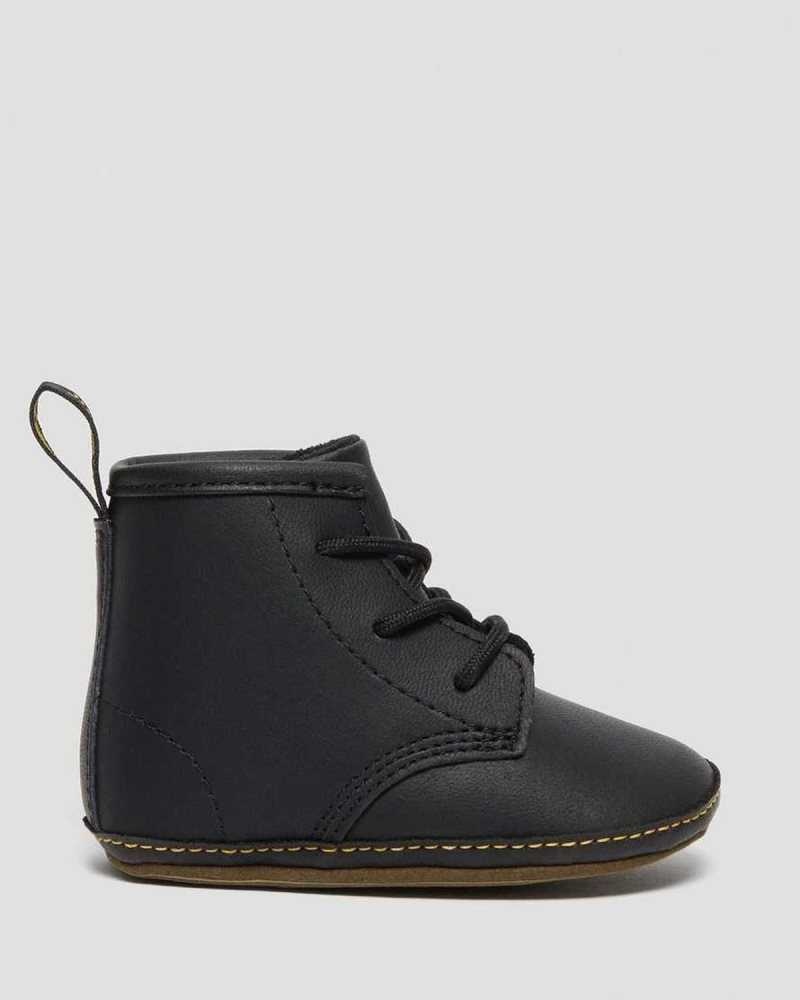 Dr Martens Newborn 1460 Auburn Leather Booties Black | 02KIGWSFL