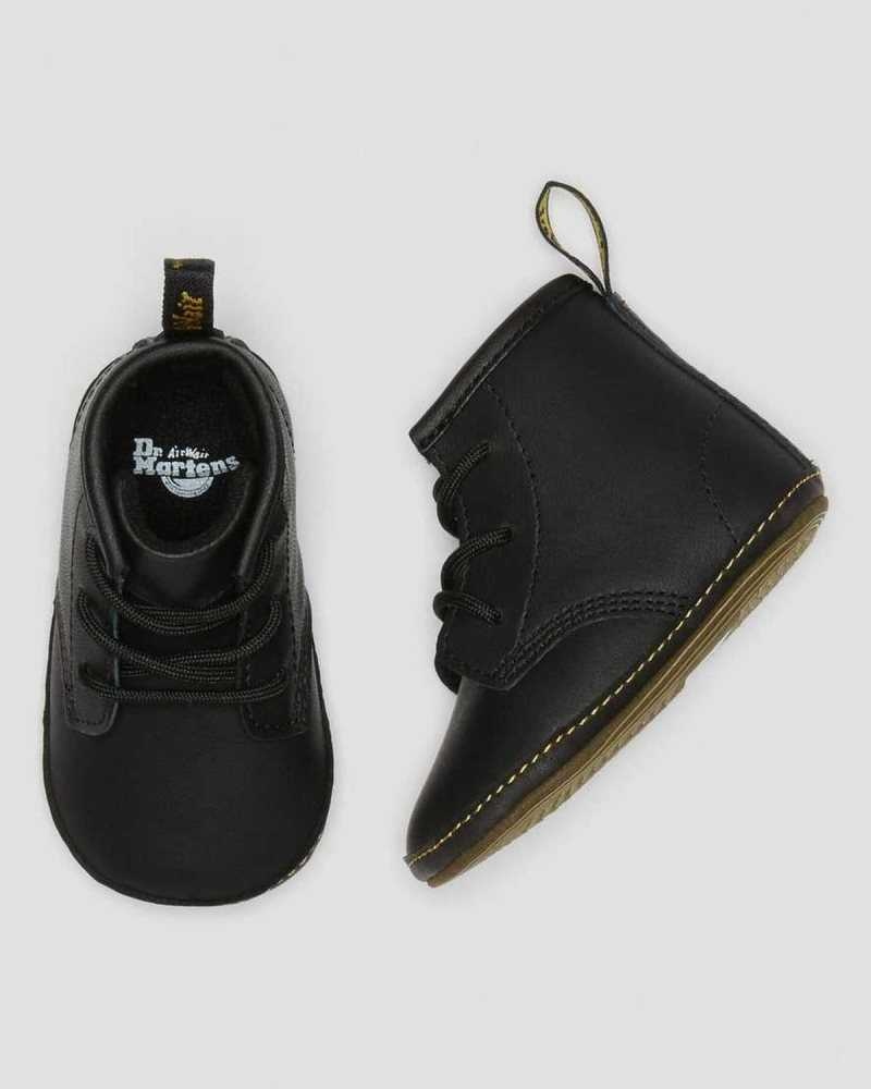 Dr Martens Newborn 1460 Auburn Leather Booties Black | 02KIGWSFL