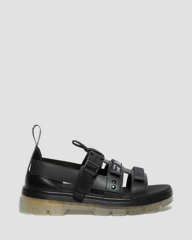 Dr Martens Pearson Iced Casual Sandals Black | 65LCAKDNM