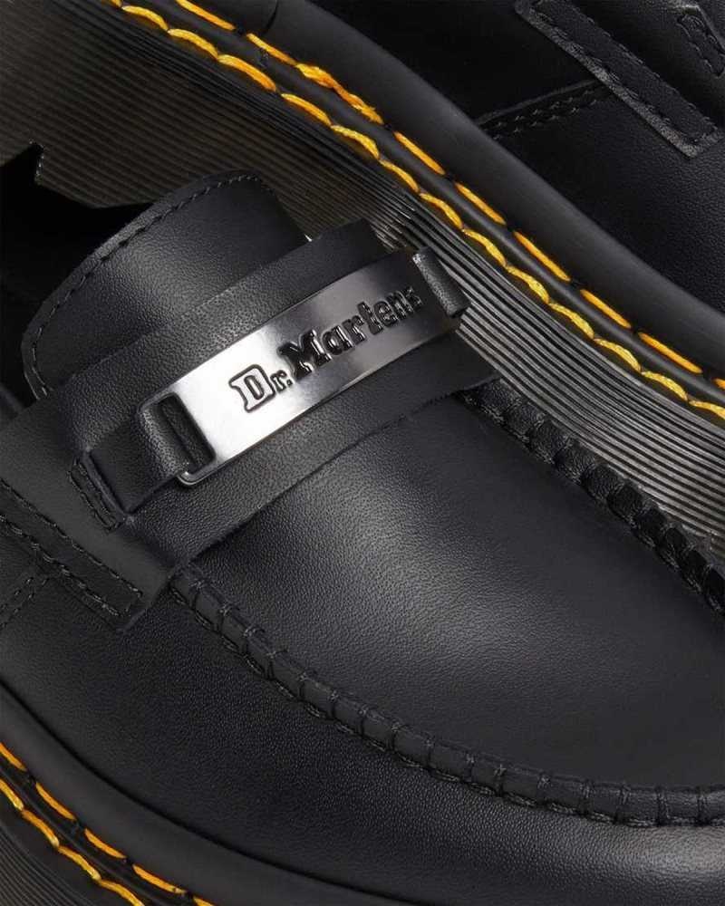 Dr Martens Penton Bex Double Stitch Leather Loafers Black | 57OBZHXQN