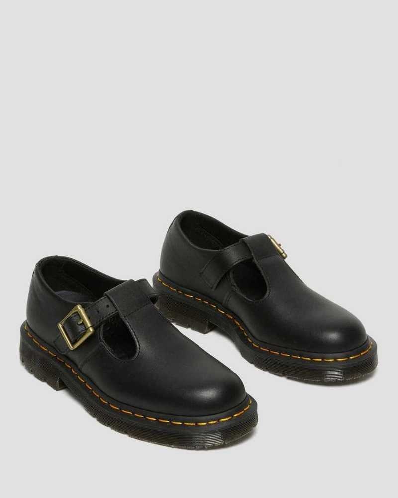 Dr Martens Polley Slip Resistant Mary Jane Shoes Black | 07BHMIFJS