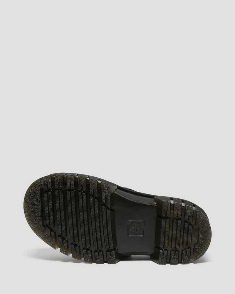 Dr Martens Ricki Nappa Lux Leather 3-Strap Sandals Black | 83UEPBQMJ