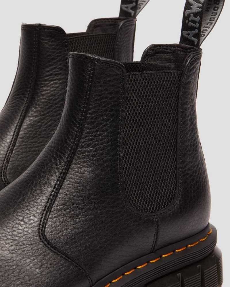 Dr Martens Rikard Lunar Leather Chelsea Boots Black | 20QATHZPR