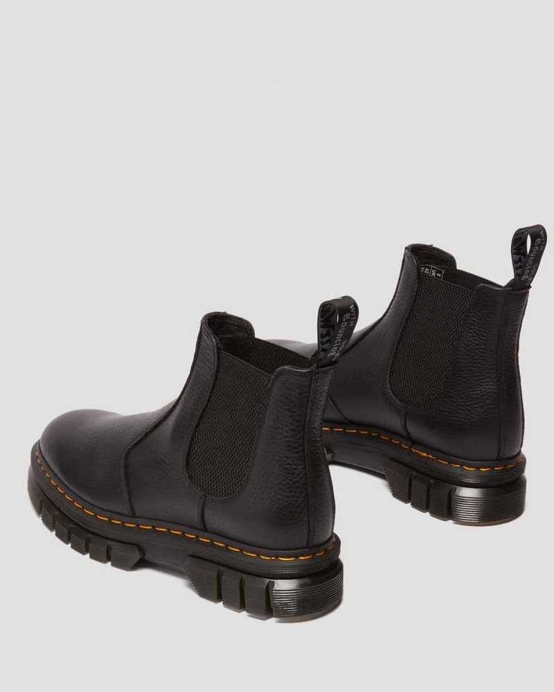 Dr Martens Rikard Lunar Leather Chelsea Boots Black | 20QATHZPR