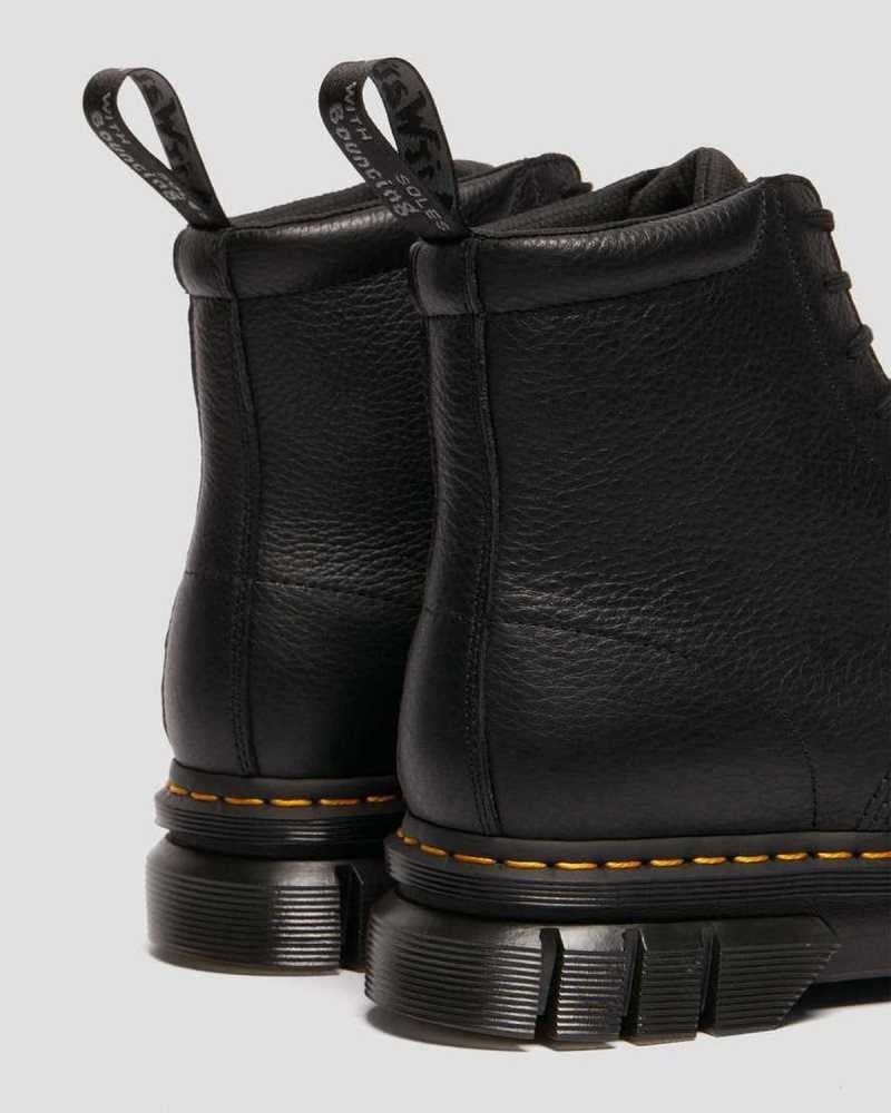 Dr Martens Rikard Lunar Leather Platform Boots Black | 16ZCVJTNP