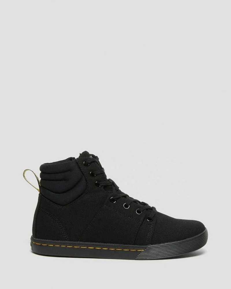 Dr Martens Rozarya Canvas Casual Boots Black / Black | 14AJXLGHP