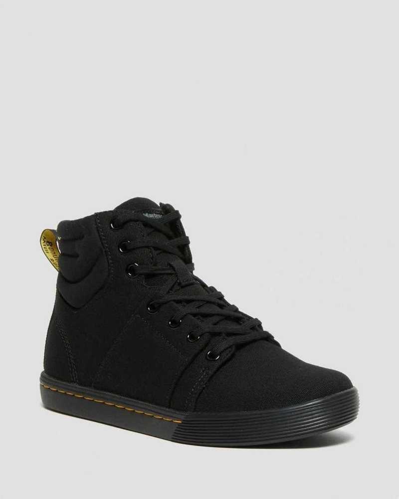 Dr Martens Rozarya Canvas Casual Boots Black / Black | 14AJXLGHP