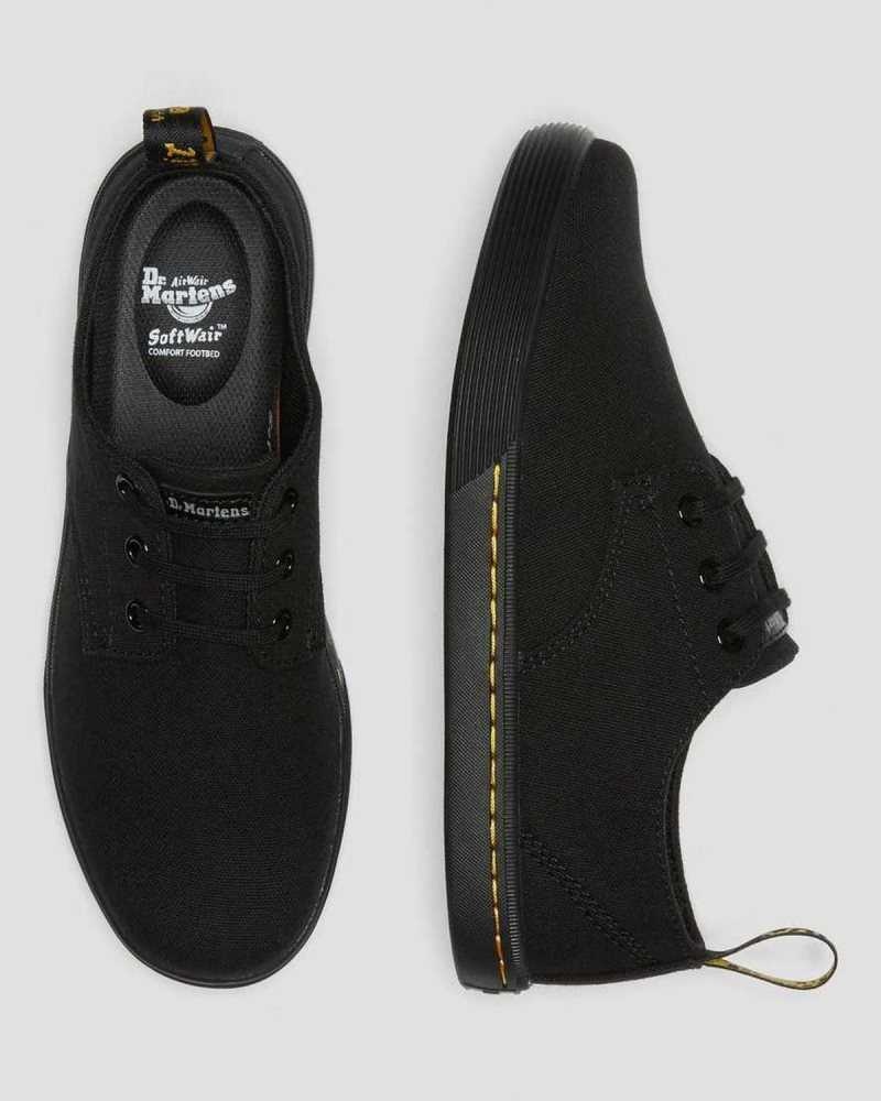 Dr Martens Santanita Canvas Casual Shoes Black | 26QTJNOFY