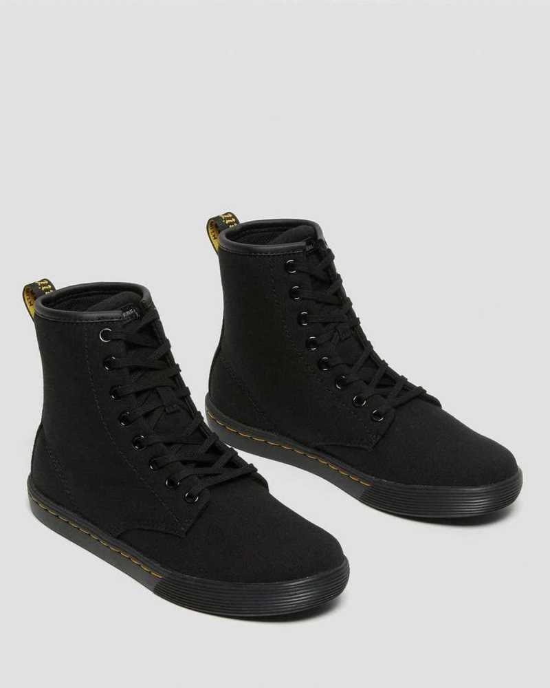 Dr Martens Sheridan Canvas Casual Boots Black | 09PDCYQXR