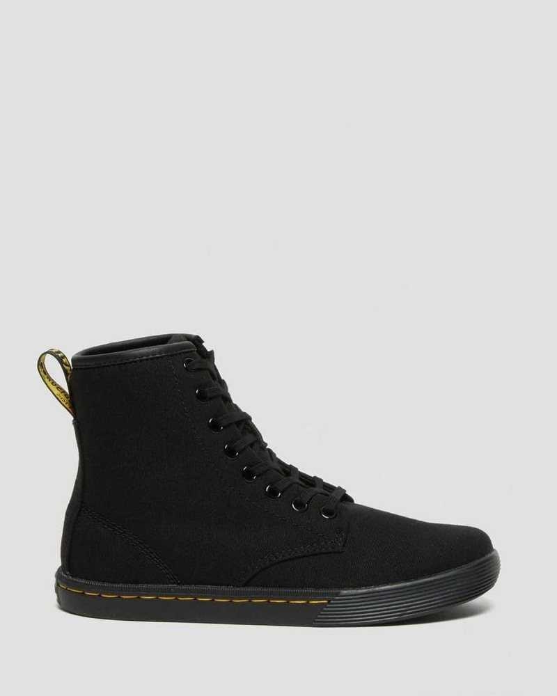 Dr Martens Sheridan Canvas Casual Boots Black | 09PDCYQXR