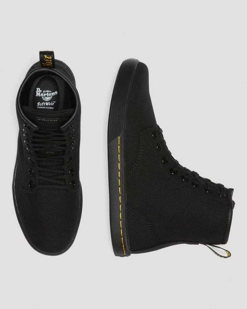 Dr Martens Sheridan Canvas Casual Boots Black | 09PDCYQXR