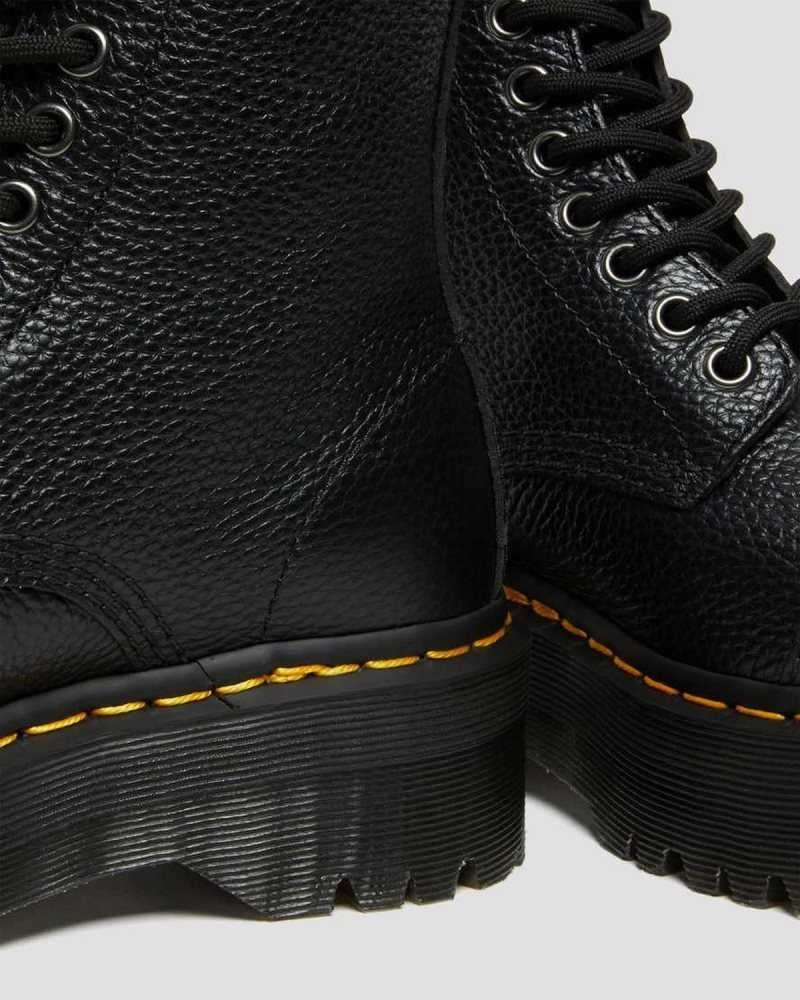 Dr Martens Sinclair Milled Nappa Leather Platform Boots Black | 65FGPMBAU