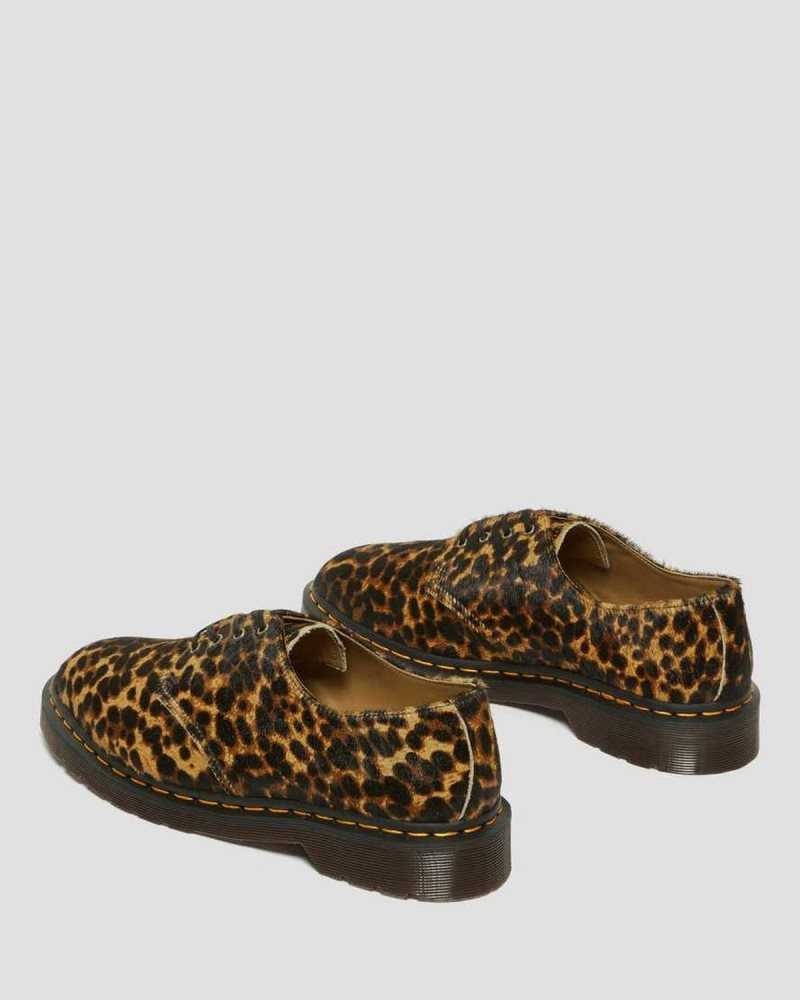 Dr Martens Smiths Hair On Leopard Print Dress Shoes Multicolor Leopard | 26BNHIPOT