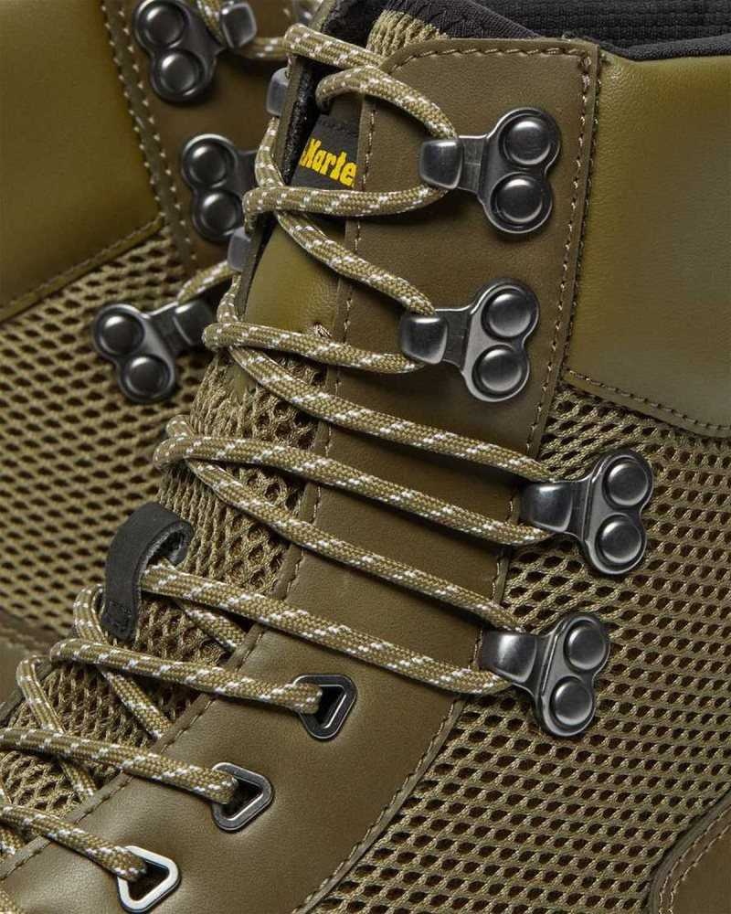 Dr Martens Tarik Toe Guard Utility Boots Olive Skin Color | 75EFPNIHD