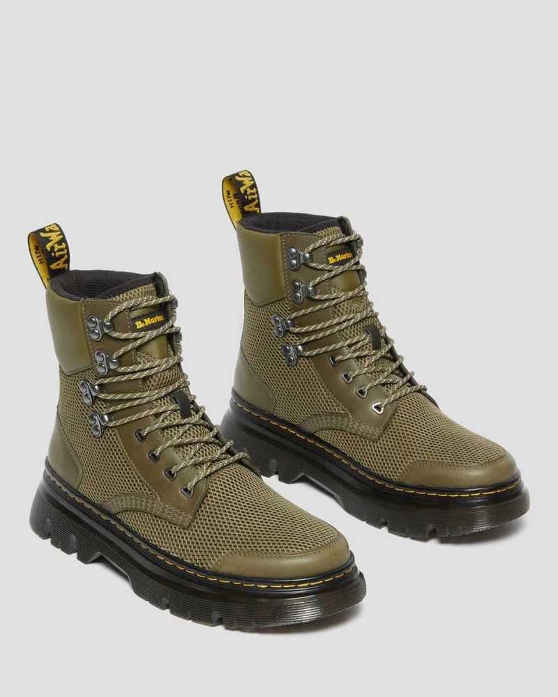 Dr Martens Tarik Toe Guard Utility Boots Olive Skin Color | 75EFPNIHD