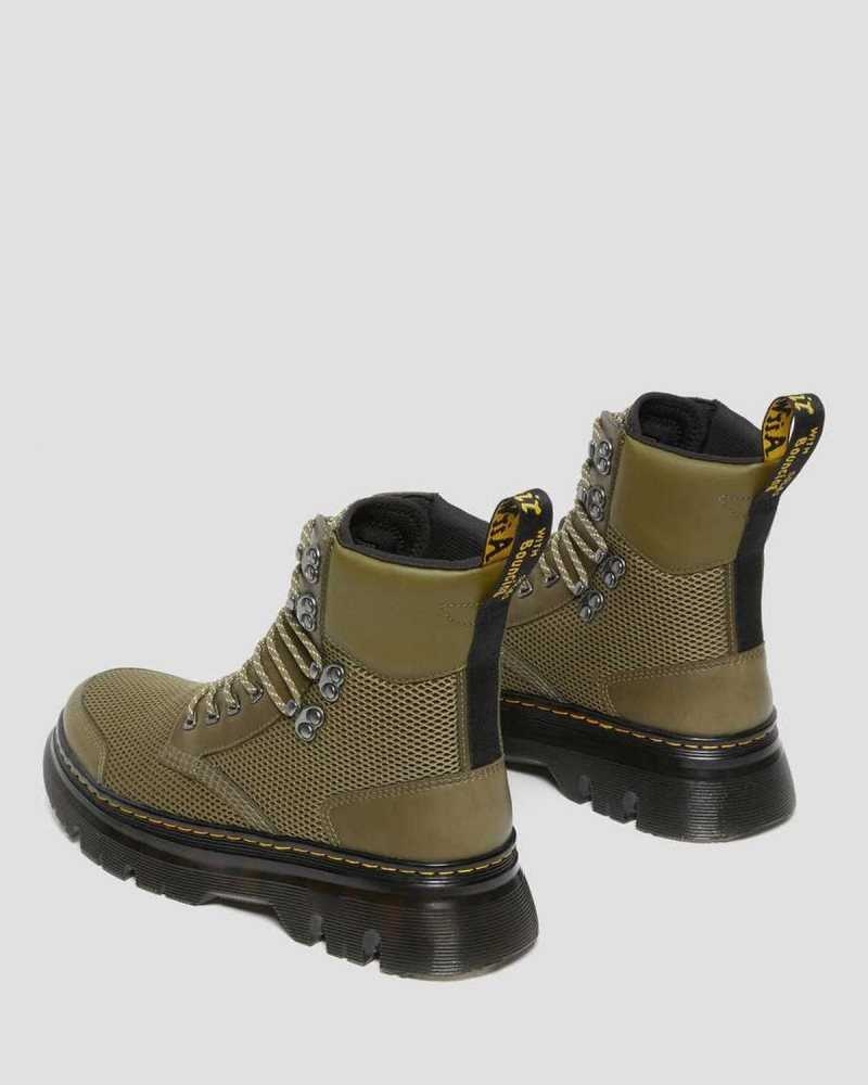 Dr Martens Tarik Toe Guard Utility Boots Olive Skin Color | 75EFPNIHD