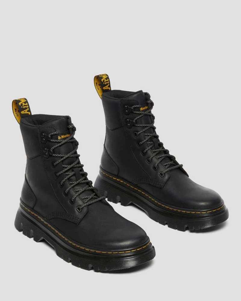 Dr Martens Tarik Wyoming Leather Utility Boots Black | 32UYGSHND