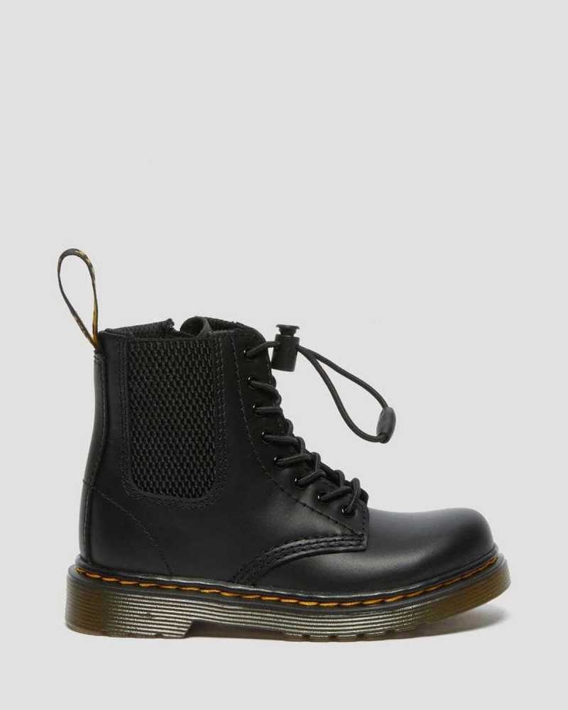 Dr Martens Toddler 1460 Harper Leather Boots Black | 57BKQXSVZ