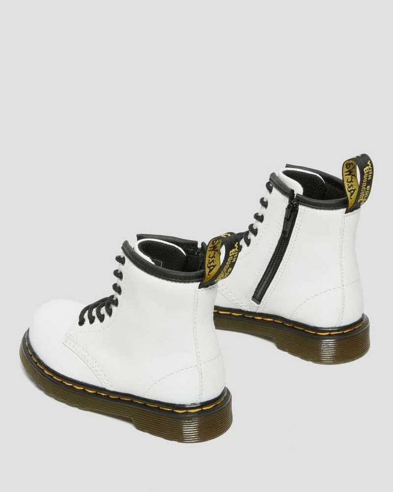 Dr Martens Toddler 1460 Leather Lace Up Boots White | 95JSYHPXG