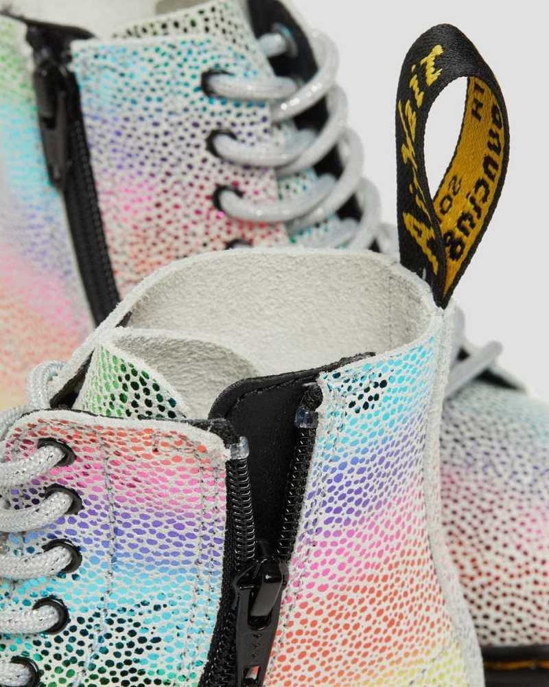 Dr Martens Toddler 1460 Pascal Iridescent Lace Up Boots Multicolor | 49PWXJVMB