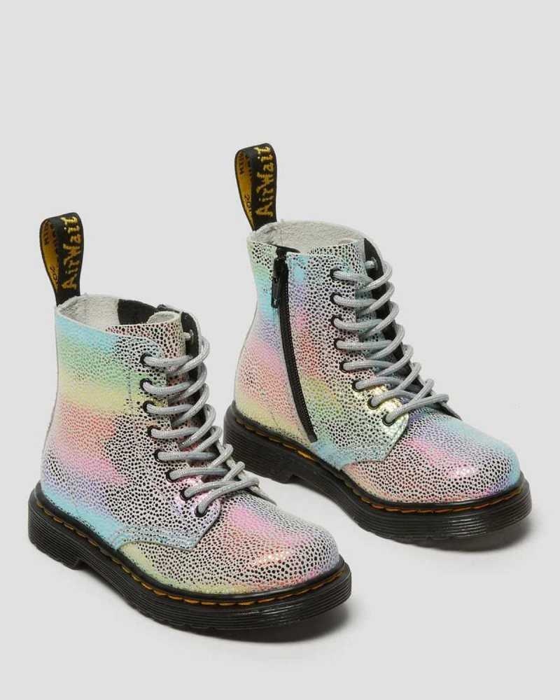 Dr Martens Toddler 1460 Pascal Iridescent Lace Up Boots Multicolor | 49PWXJVMB