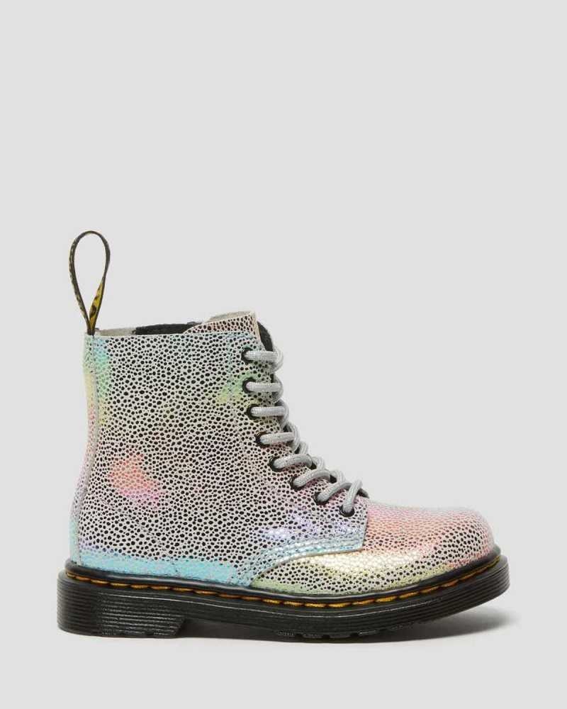 Dr Martens Toddler 1460 Pascal Iridescent Lace Up Boots Multicolor | 49PWXJVMB