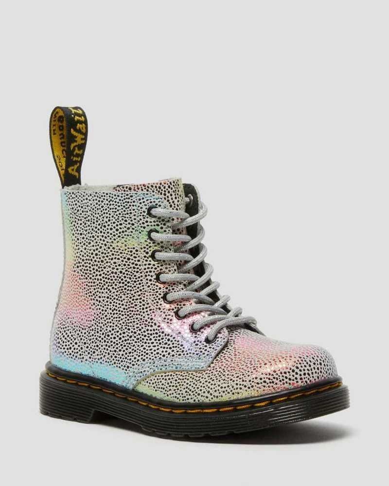 Dr Martens Toddler 1460 Pascal Iridescent Lace Up Boots Multicolor | 49PWXJVMB