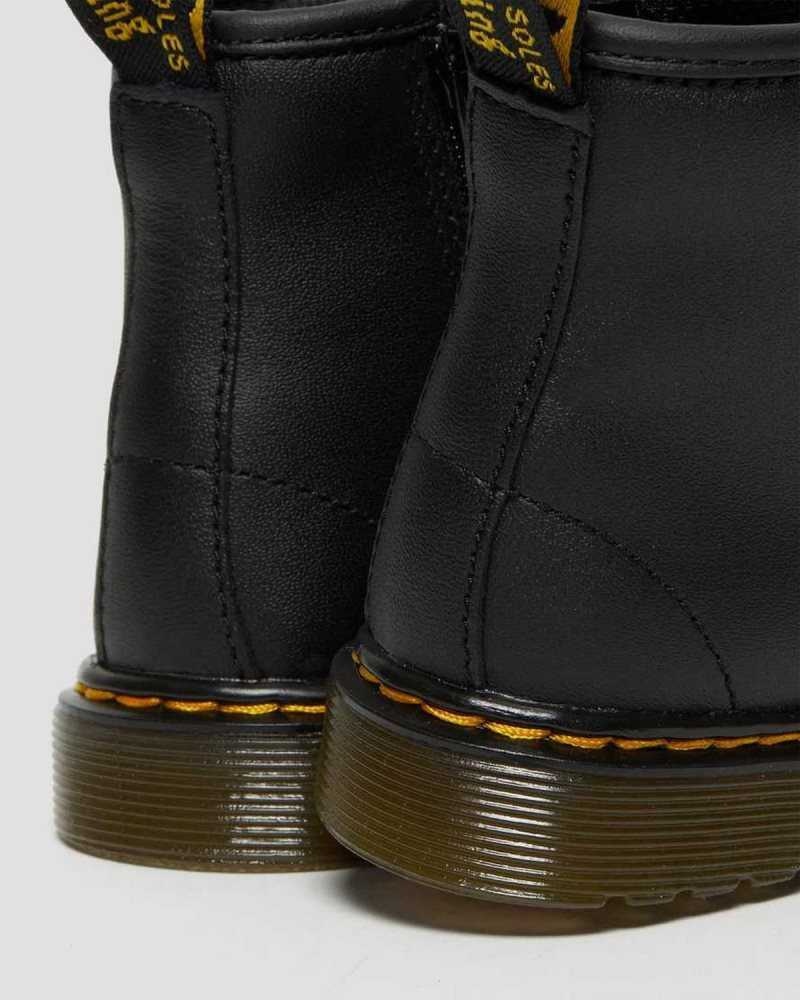 Dr Martens Toddler 1460 Softy T Leather Lace Up Boots Black | 50OEZHAXN