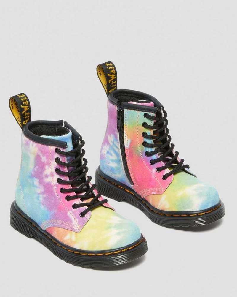 Dr Martens Toddler 1460 Tie Dye Lace Up Boots Multicolor | 14WDFXMUR