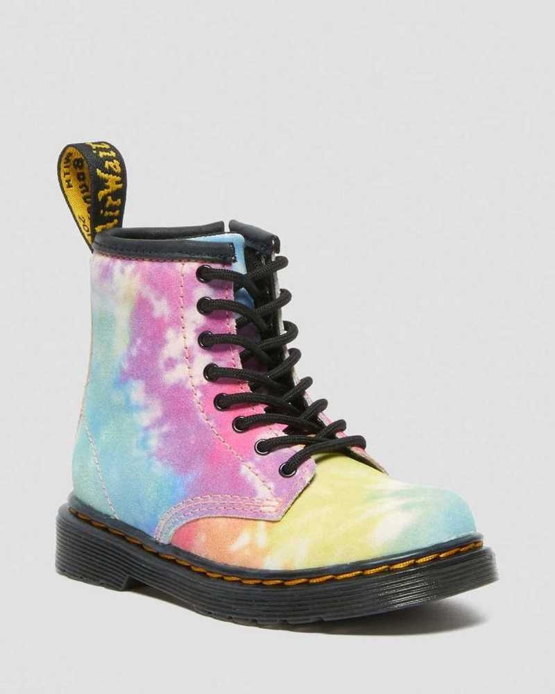 Dr Martens Toddler 1460 Tie Dye Lace Up Boots Multicolor | 14WDFXMUR