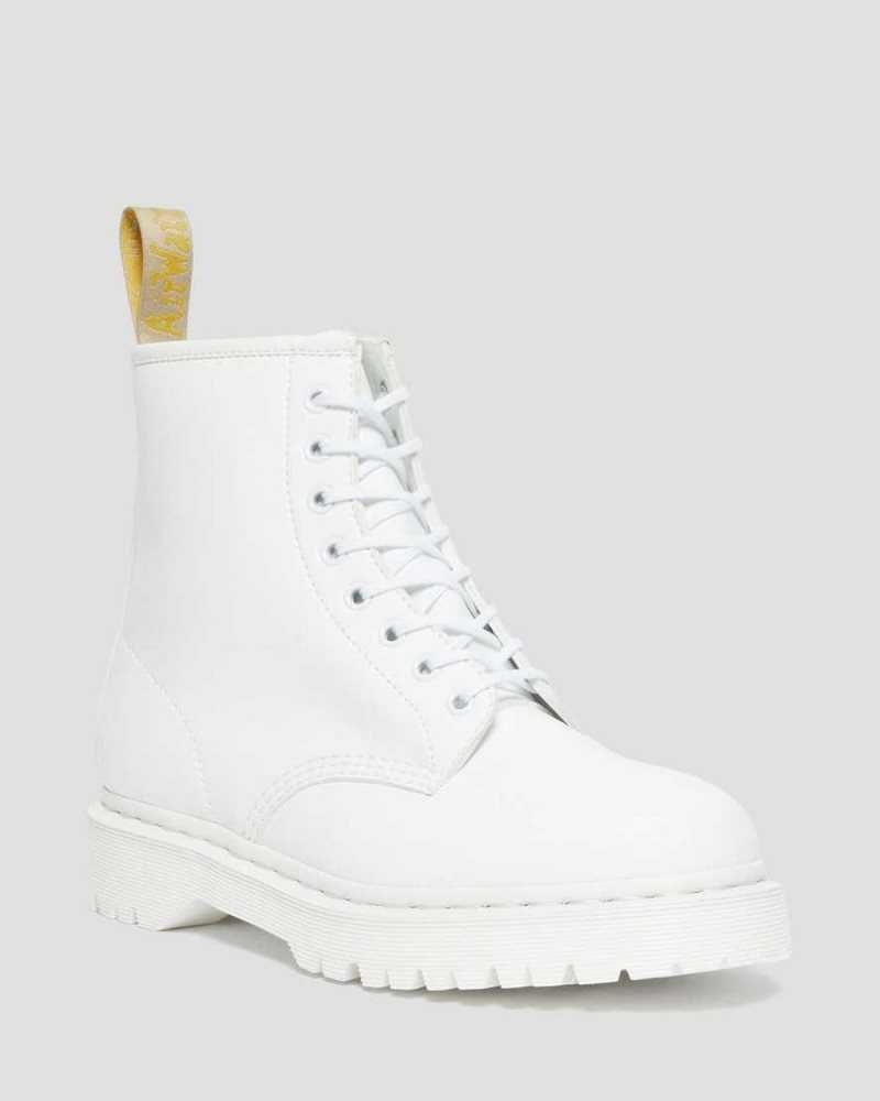 Dr Martens Vegan 1460 Bex Kemble Mono Platform Boots White | 53TYDLKMN