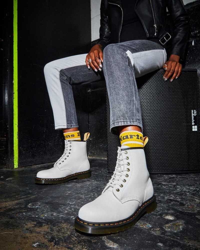 Dr Martens Vegan 1460 Kemble Lace Up Boots White | 83TMARLVP