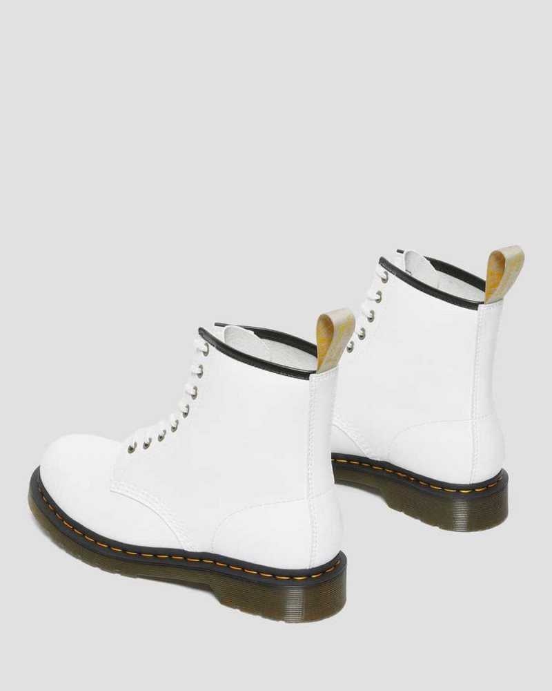 Dr Martens Vegan 1460 Kemble Lace Up Boots White | 83TMARLVP