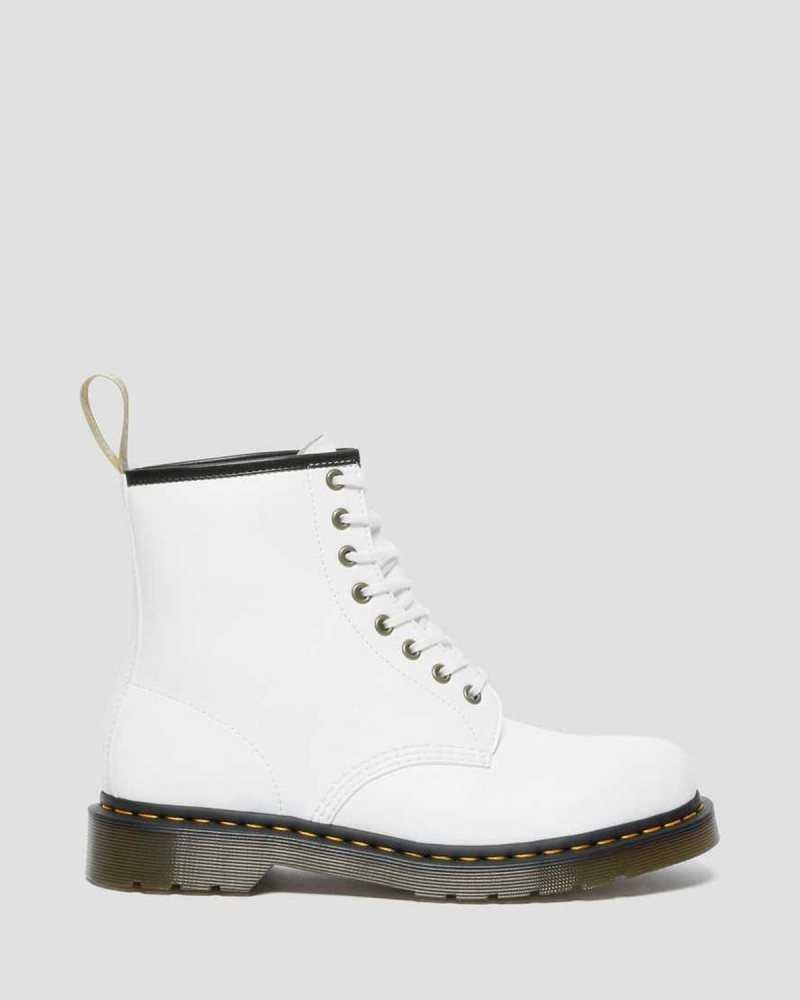 Dr Martens Vegan 1460 Kemble Lace Up Boots White | 83TMARLVP