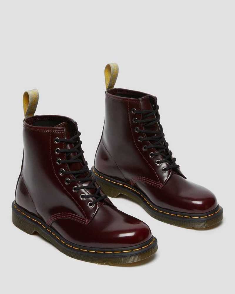 Dr Martens Vegan 1460 Lace Up Boots Pink Red | 13PFQHKSW