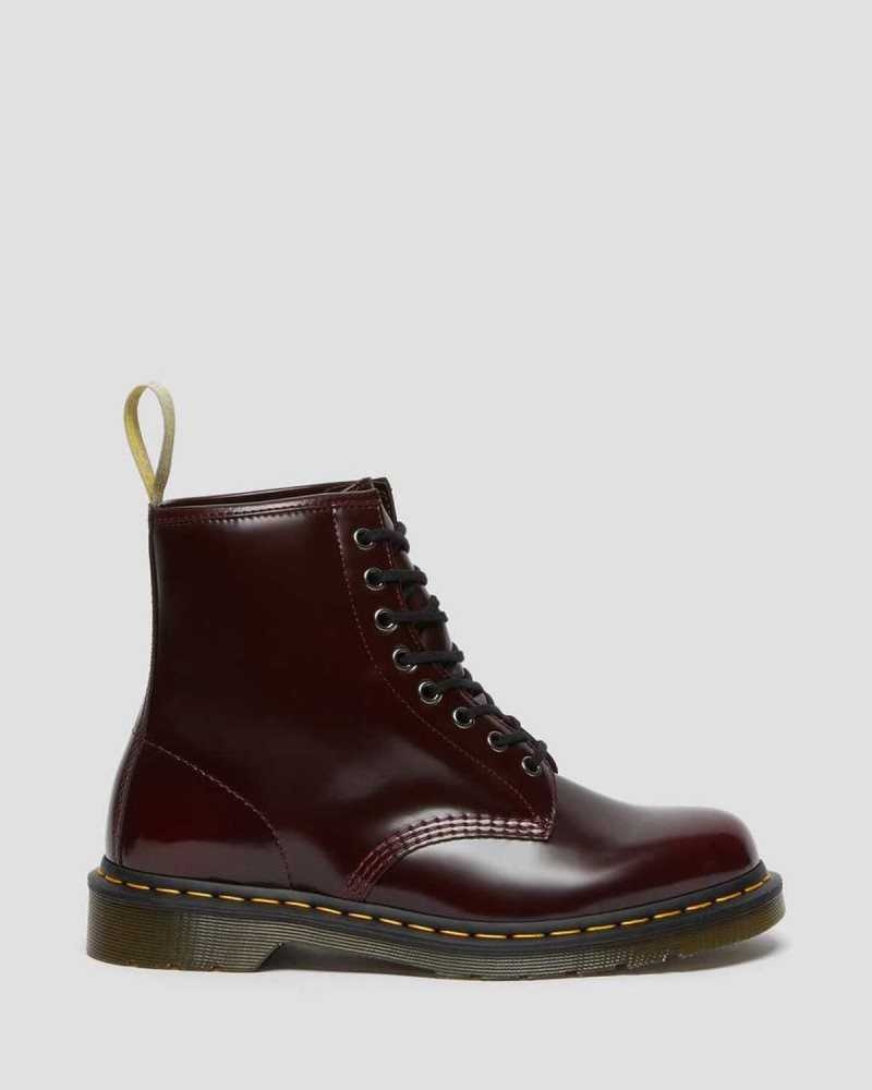 Dr Martens Vegan 1460 Lace Up Boots Pink Red | 13PFQHKSW