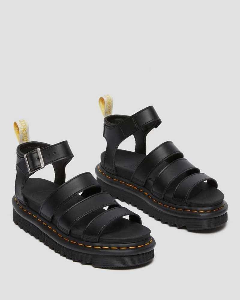 Dr Martens Vegan Blaire Felix Gladiator Sandals Black | 01NCDPAZU