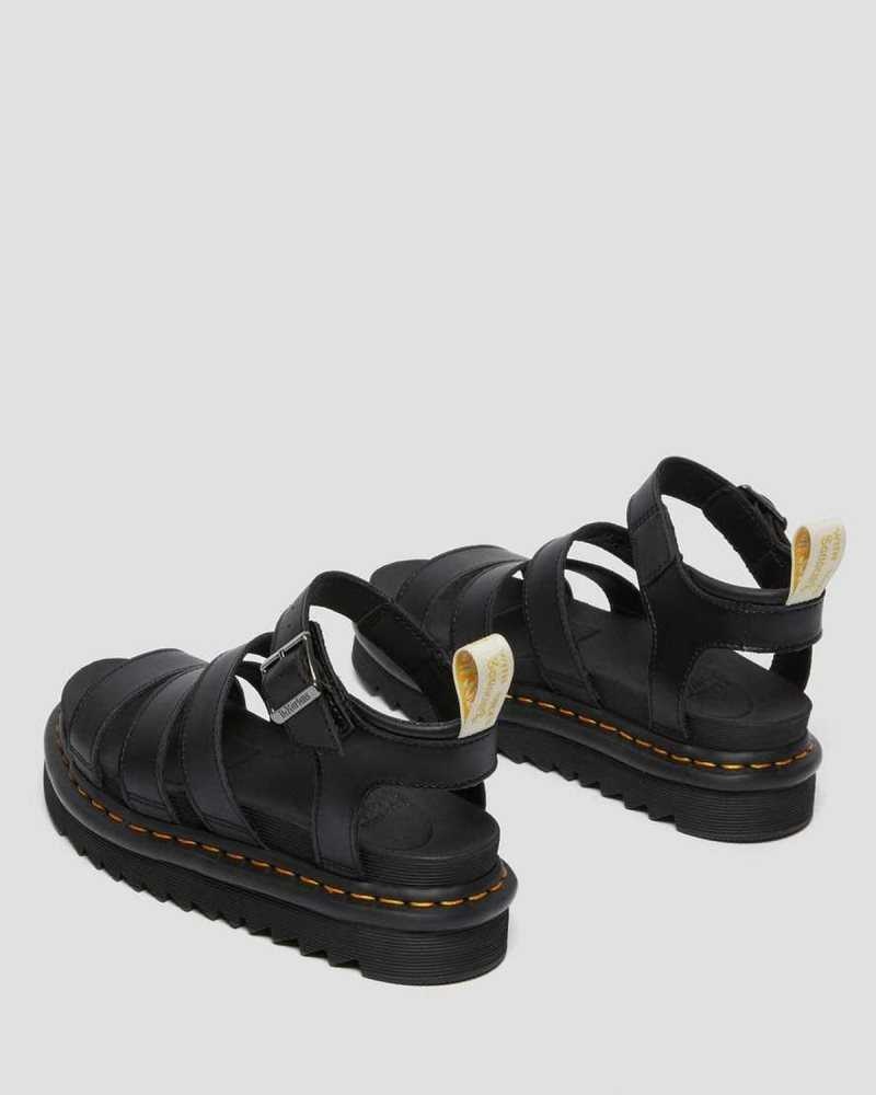 Dr Martens Vegan Blaire Felix Gladiator Sandals Black | 01NCDPAZU