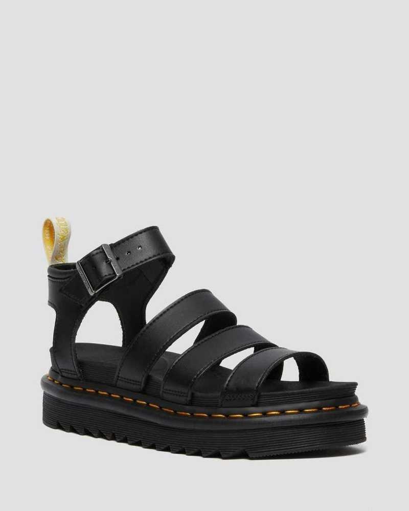 Dr Martens Vegan Blaire Felix Gladiator Sandals Black | 62OUBSJYL