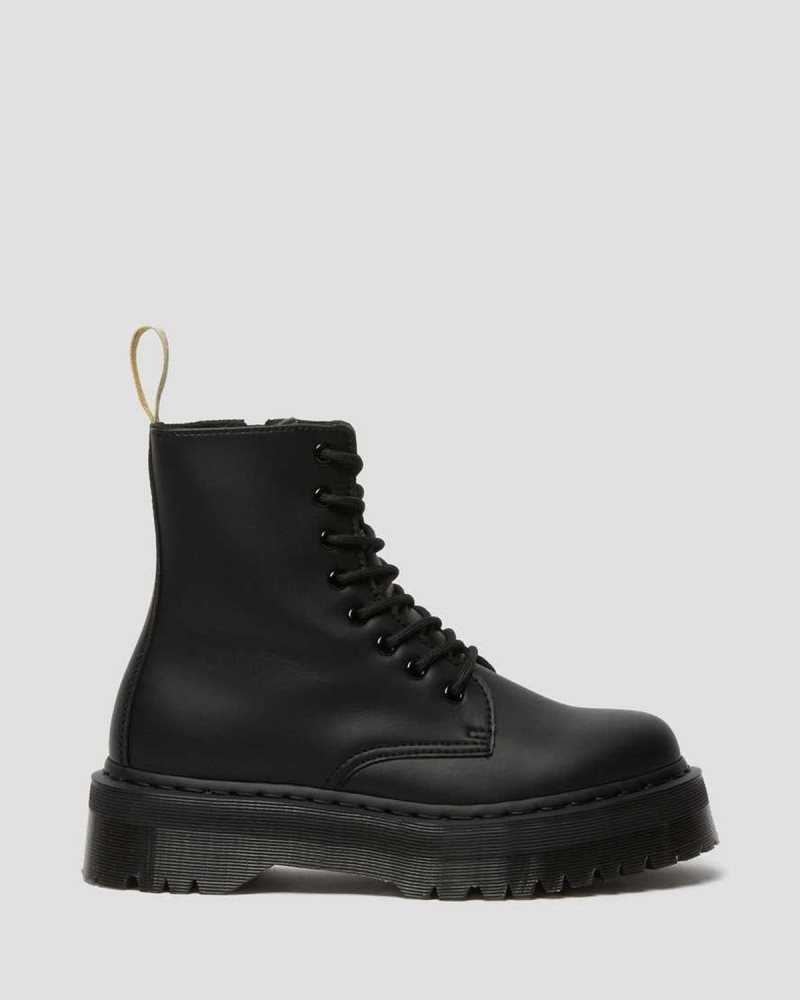 Dr Martens Vegan Jadon II Mono Platform Boots Black | 89OBGLCUI