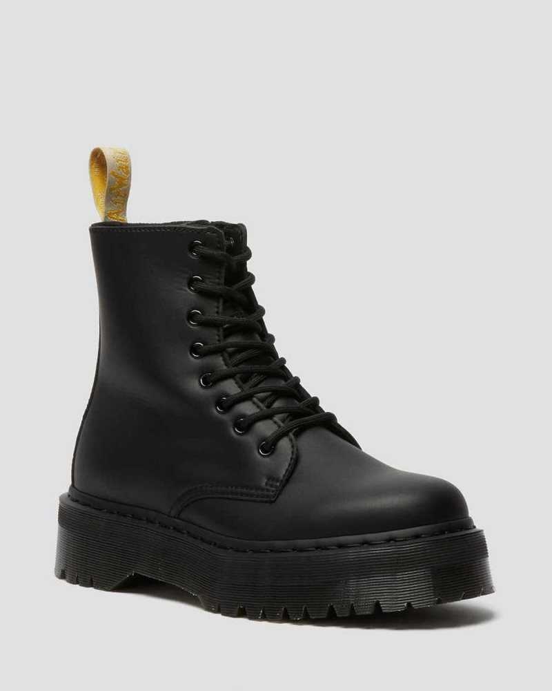 Dr Martens Vegan Jadon II Mono Platform Boots Black | 98GQSMYBE