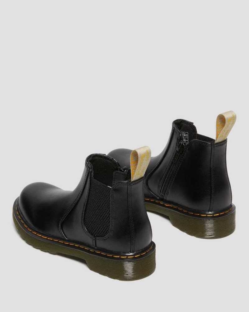 Dr Martens Vegan Junior 2976 Chelsea Boots Black | 30YHWZLUN