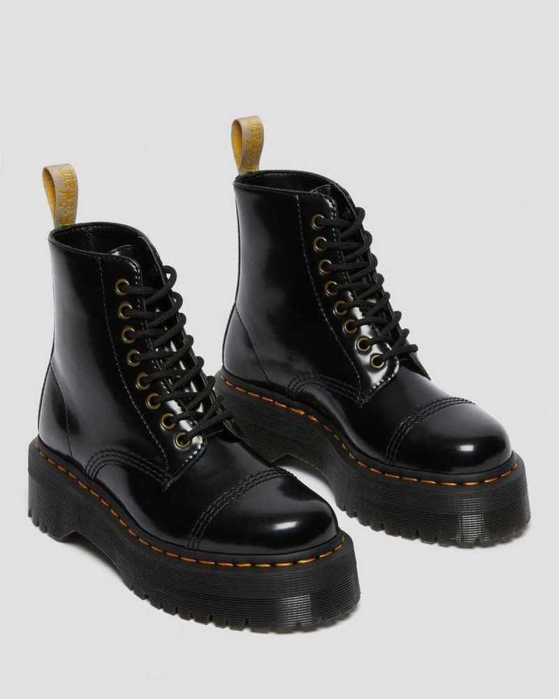 Dr Martens Vegan Sinclair Platform Boots Black | 63DIQXOBJ