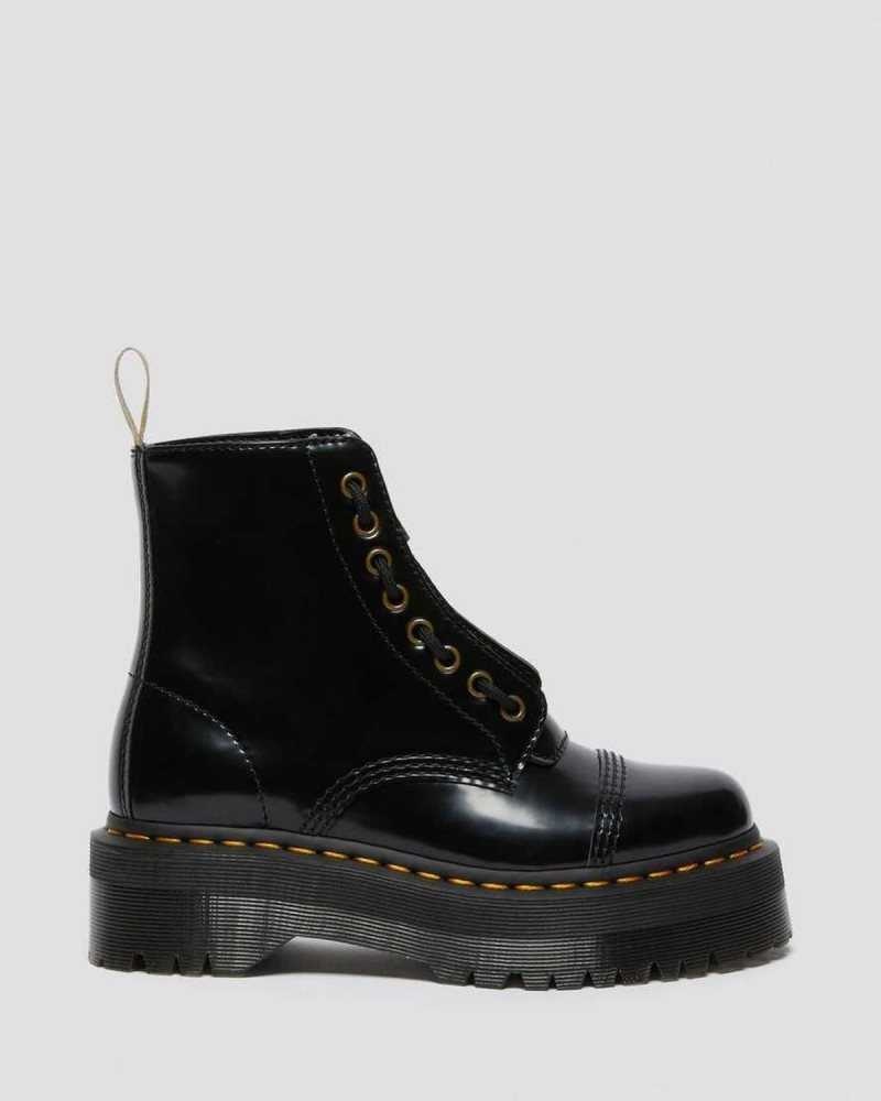 Dr Martens Vegan Sinclair Platform Boots Black | 63DIQXOBJ