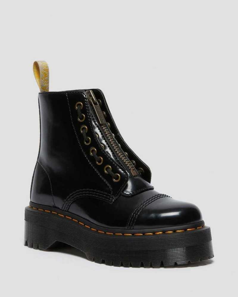 Dr Martens Vegan Sinclair Platform Boots Black | 63DIQXOBJ