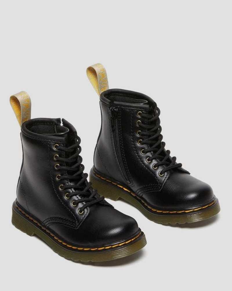 Dr Martens Vegan Toddler 1460 Lace Up Boots Black | 40AWRTIEG