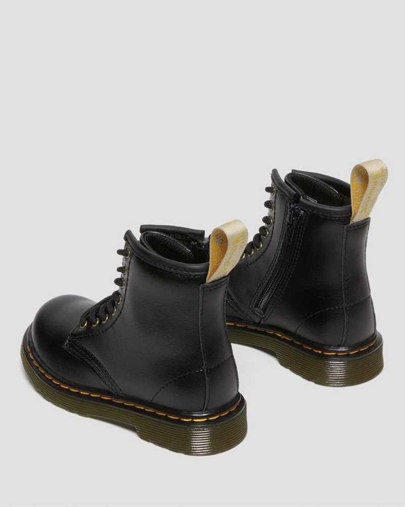 Dr Martens Vegan Toddler 1460 Lace Up Boots Black | 40AWRTIEG