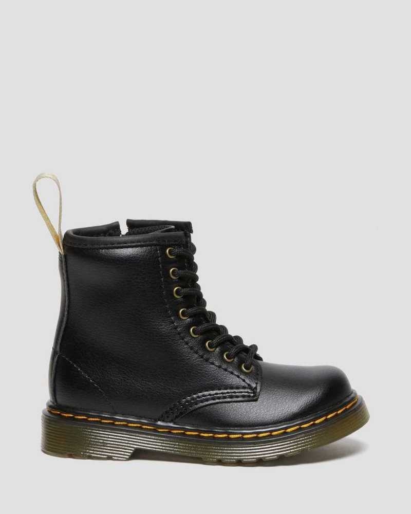 Dr Martens Vegan Toddler 1460 Lace Up Boots Black | 40AWRTIEG