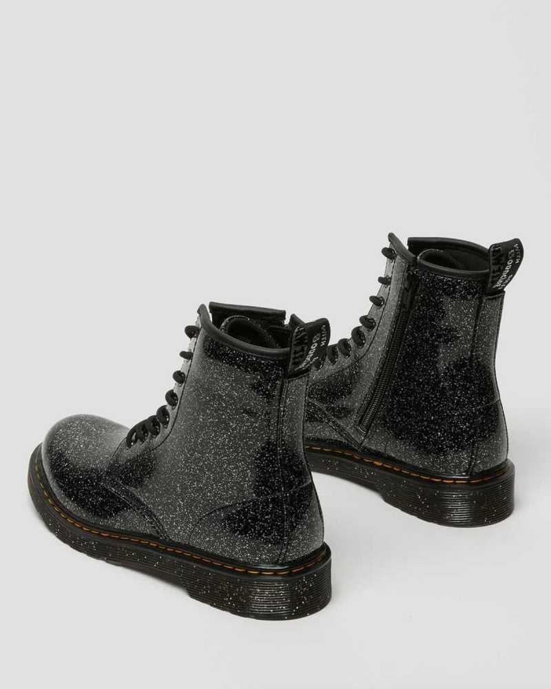 Dr Martens Youth 1460 Glitter Lace Up Boots Black | 37CBVEKMF